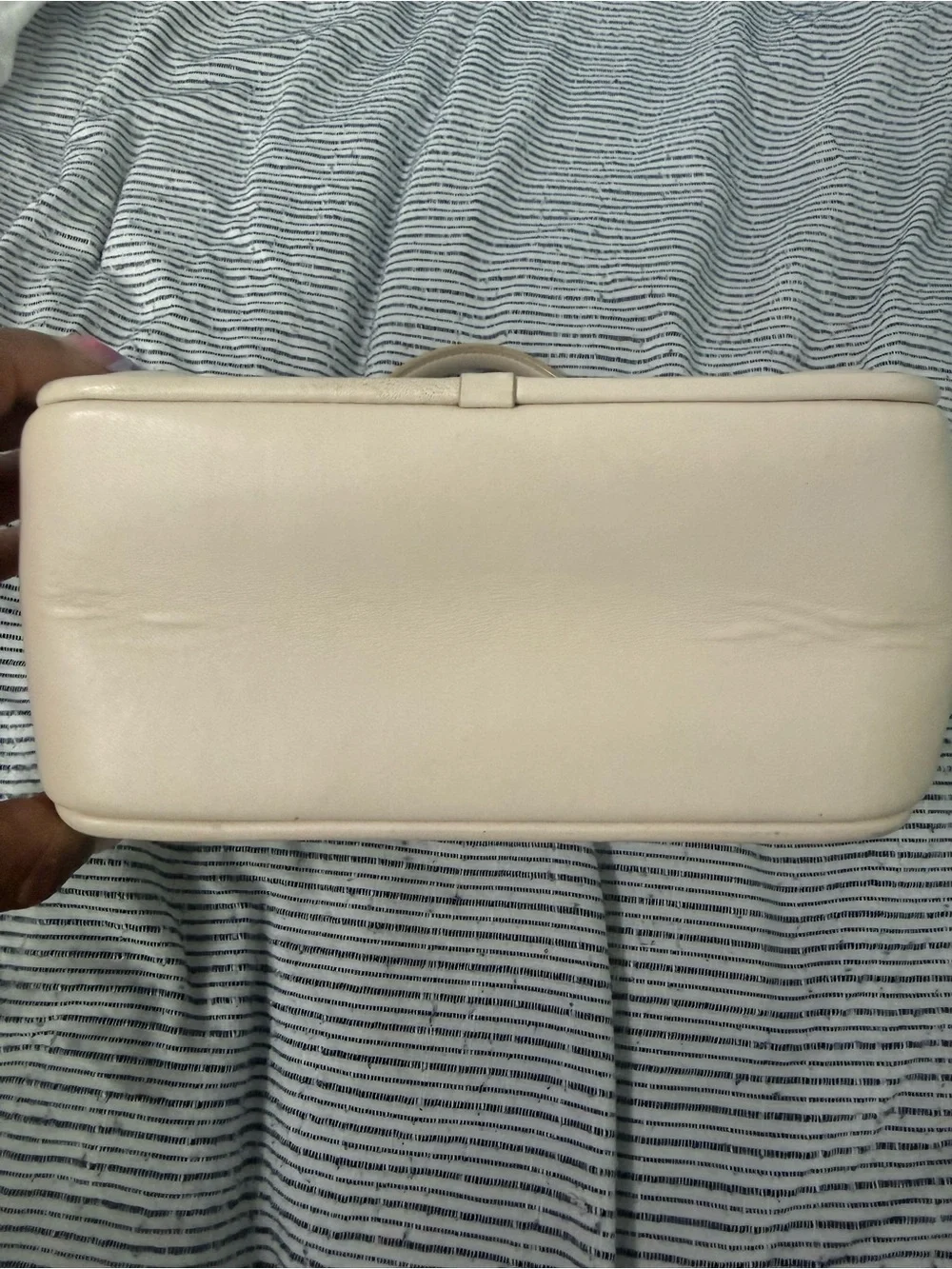 Coach Cream Quilted Leather Top-Handle Bag